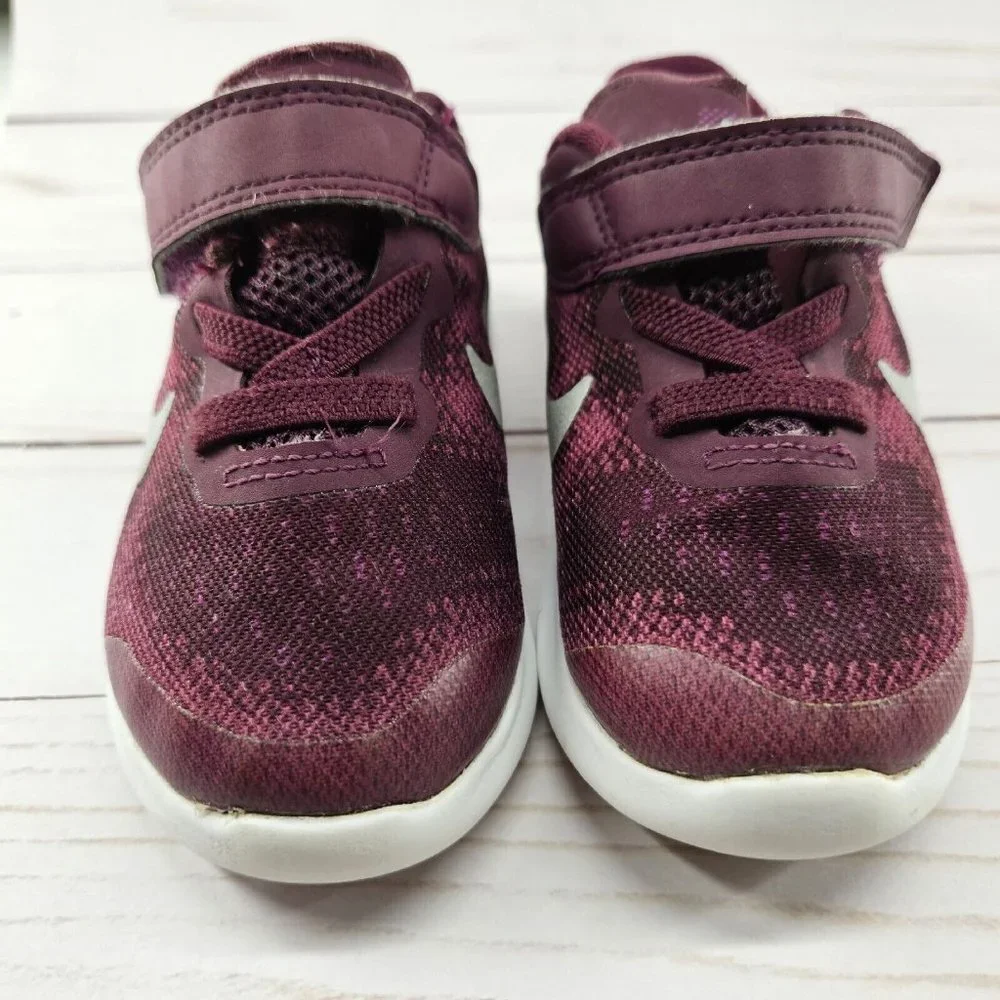 Nike Free RN Sneakers Size 5C Raspberry Pink Purple Toddler Preschool 904261-601
